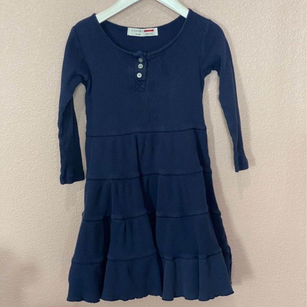 Toddler Girl’s Navy Blue Dress - 4T-5T